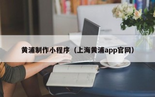 甘孜黄浦制作小程序（上海黄浦app官网）