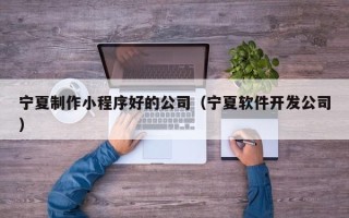 甘孜宁夏制作小程序好的公司（宁夏软件开发公司）
